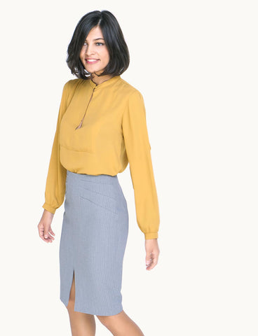 Alana custom skirt front closeup