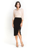 Tulip - Black pencil skirt front