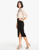 Tulip - Black pencil skirt side